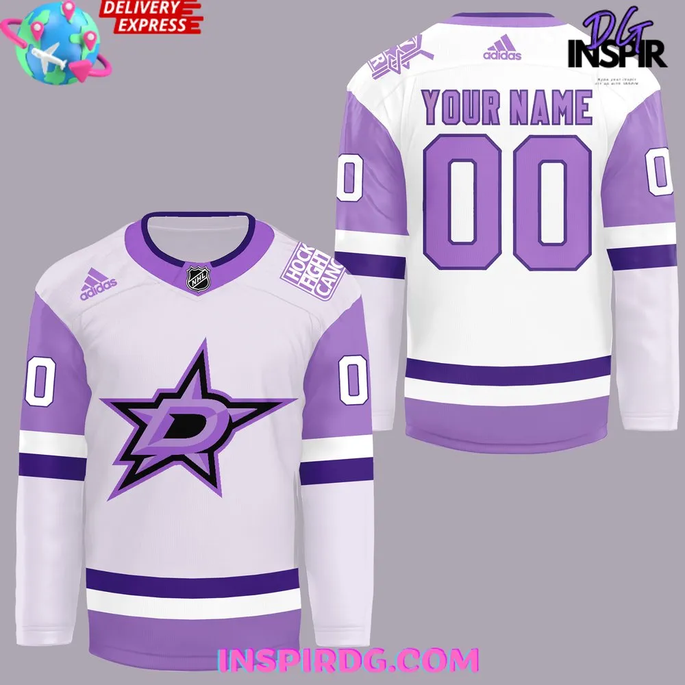 -Dallas Stars x Hockey Fights Cancer Night 2024 Hockey Jersey