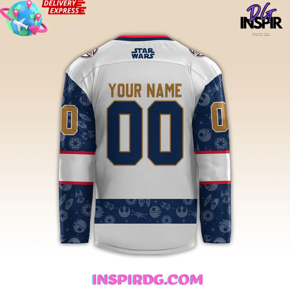 -Edmonton Oilers x Star Wars Night 2024 Custom Hockey Jersey