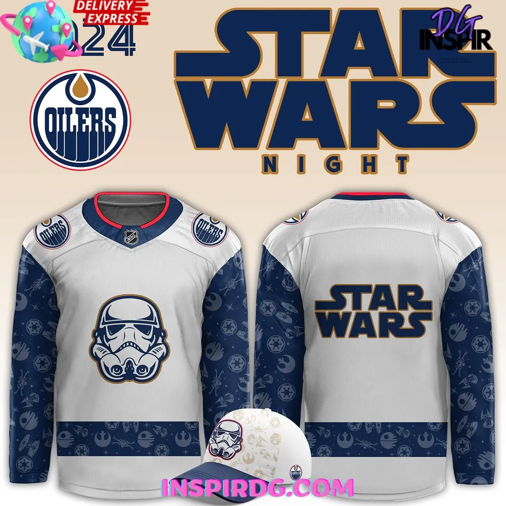 -Edmonton Oilers x Star Wars Night 2024 Hockey Jersey
