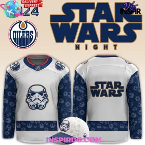 -Edmonton Oilers x Star Wars Night 2024 Hockey Jersey