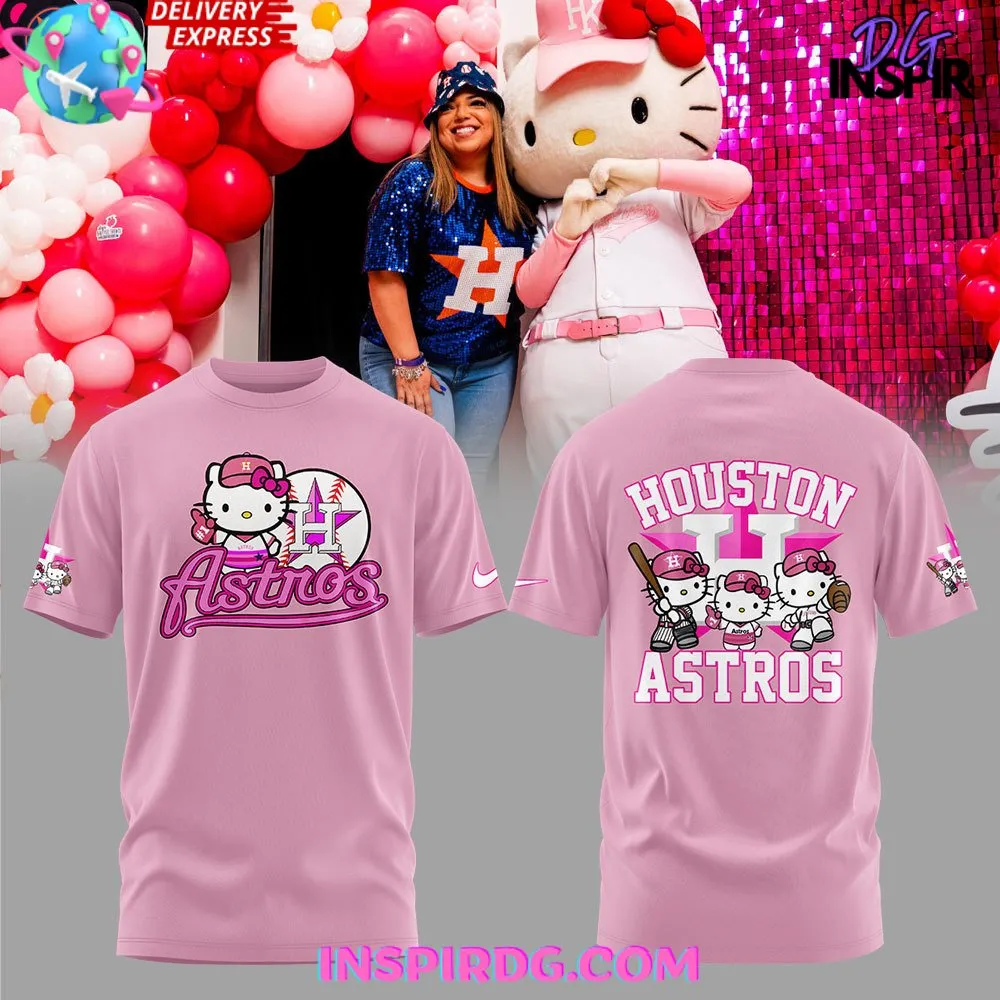 -Houston Astros x Hello Kitty T-Shirt