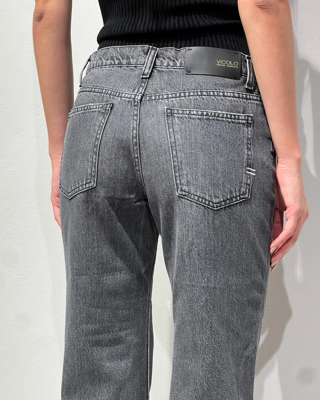 -JEANS STRAIGHT-LEG MID RISE – GRETA – VICOLO