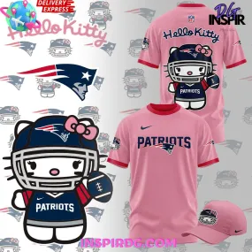 -New England Patriots x Hello Kitty Pink T-Shirt