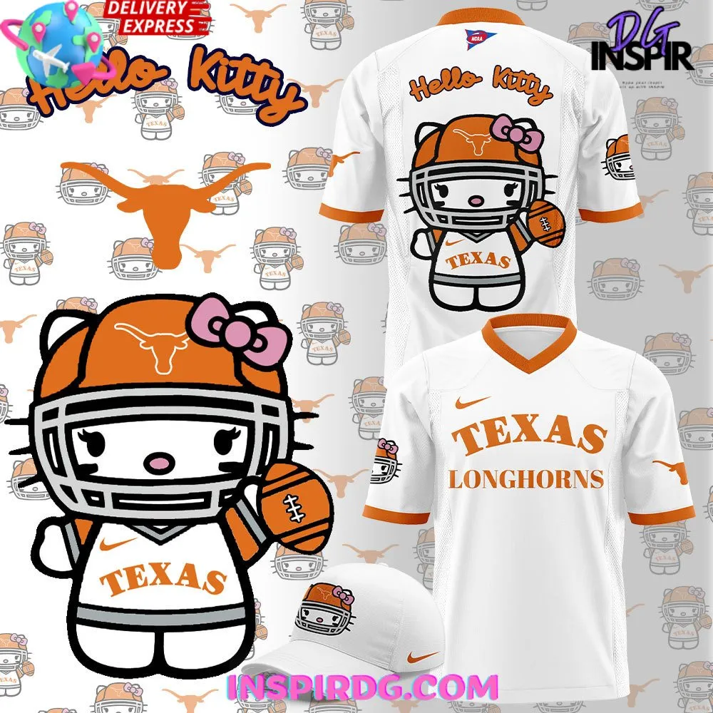 -Texas Longhorns x Hello Kitty 2024 White T-Shirt