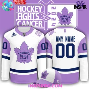 -Toronto Maple Leafs x Hockey Fights Cancer Night 2024 White Hockey Jersey