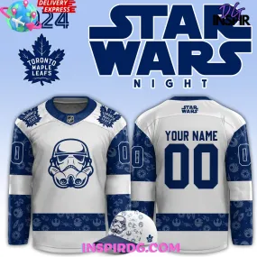 -Toronto Maple Leafs x Star Wars Night 2024 Custom Hockey Jersey
