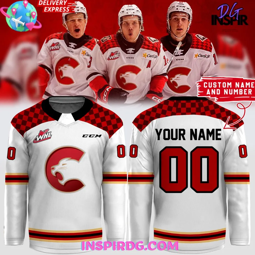 -WHL Prince George Cougars CCM 2024 White Hockey Jersey