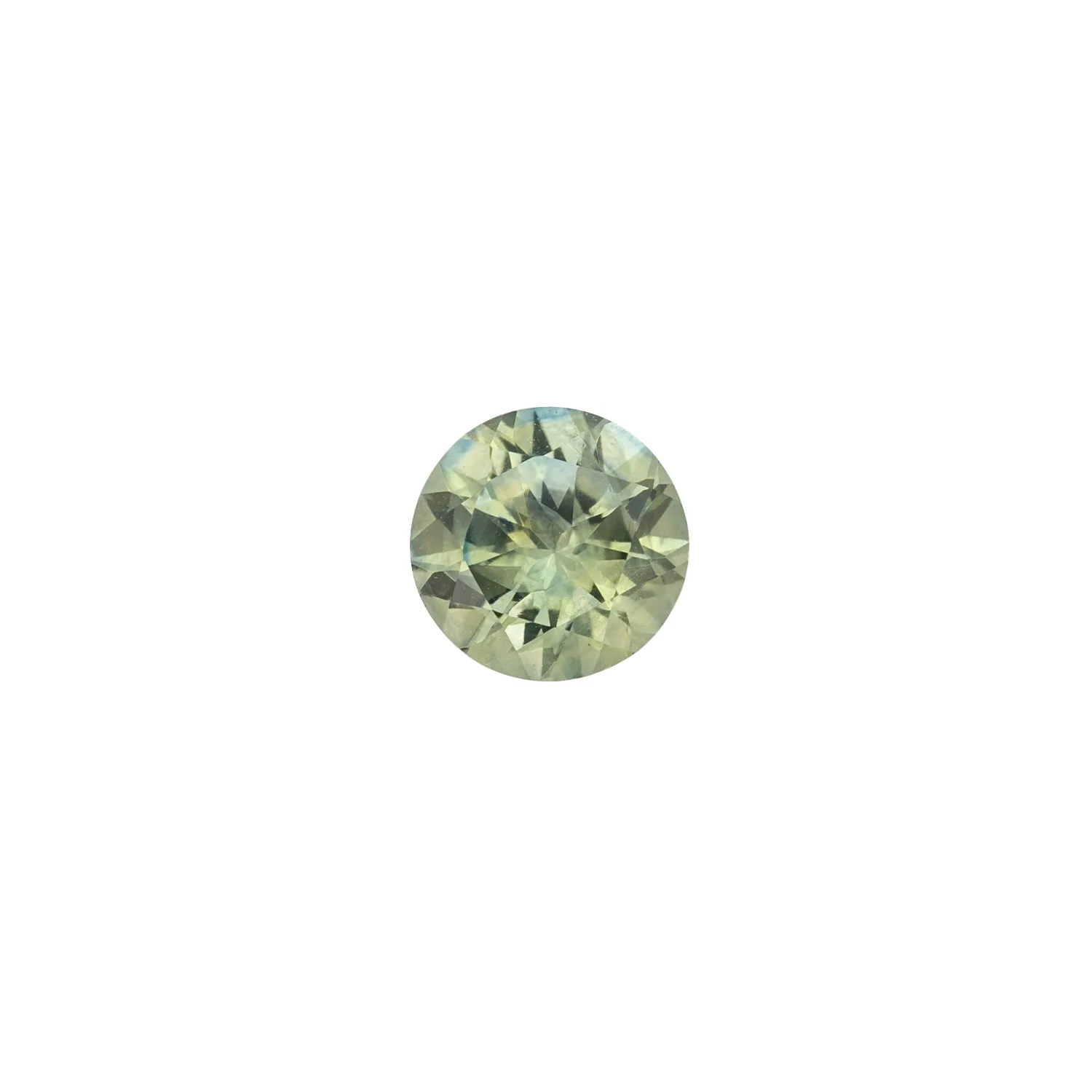 1.19ct Round Cut Parti Light Green Yellow Montana Sapphire SR278