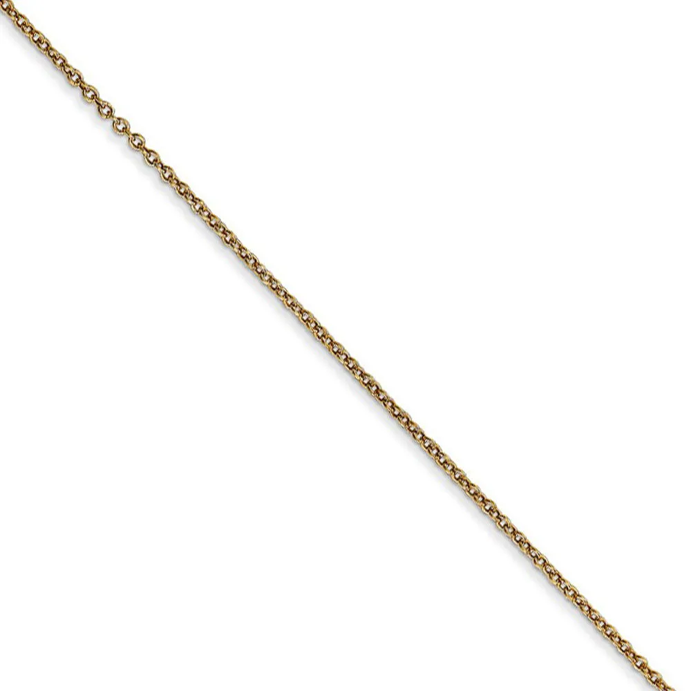 14k Yellow Gold Football Profile Necklace