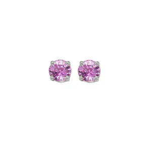 14KT WHITE GOLD PINK SAPPHIRE (7/8 CTW) EARRING