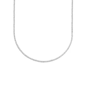17 Perfect Tennis Necklace - White Diamond / 14k White Gold