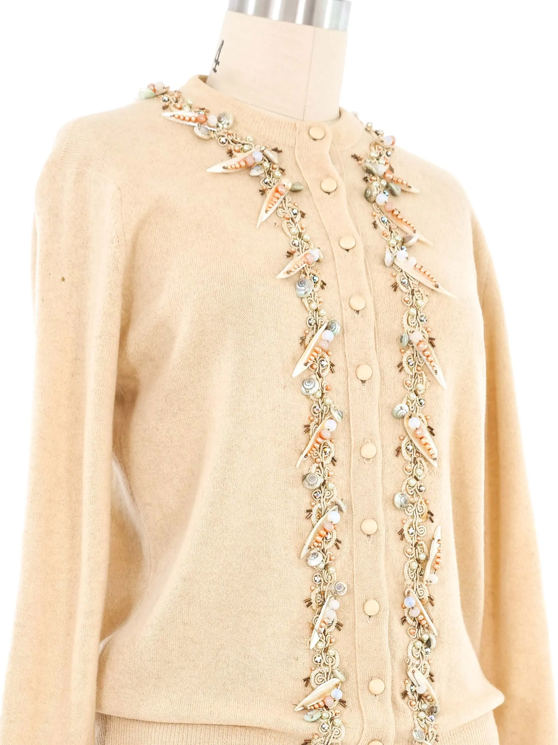 1950s Beaded Cashmere Cardigan