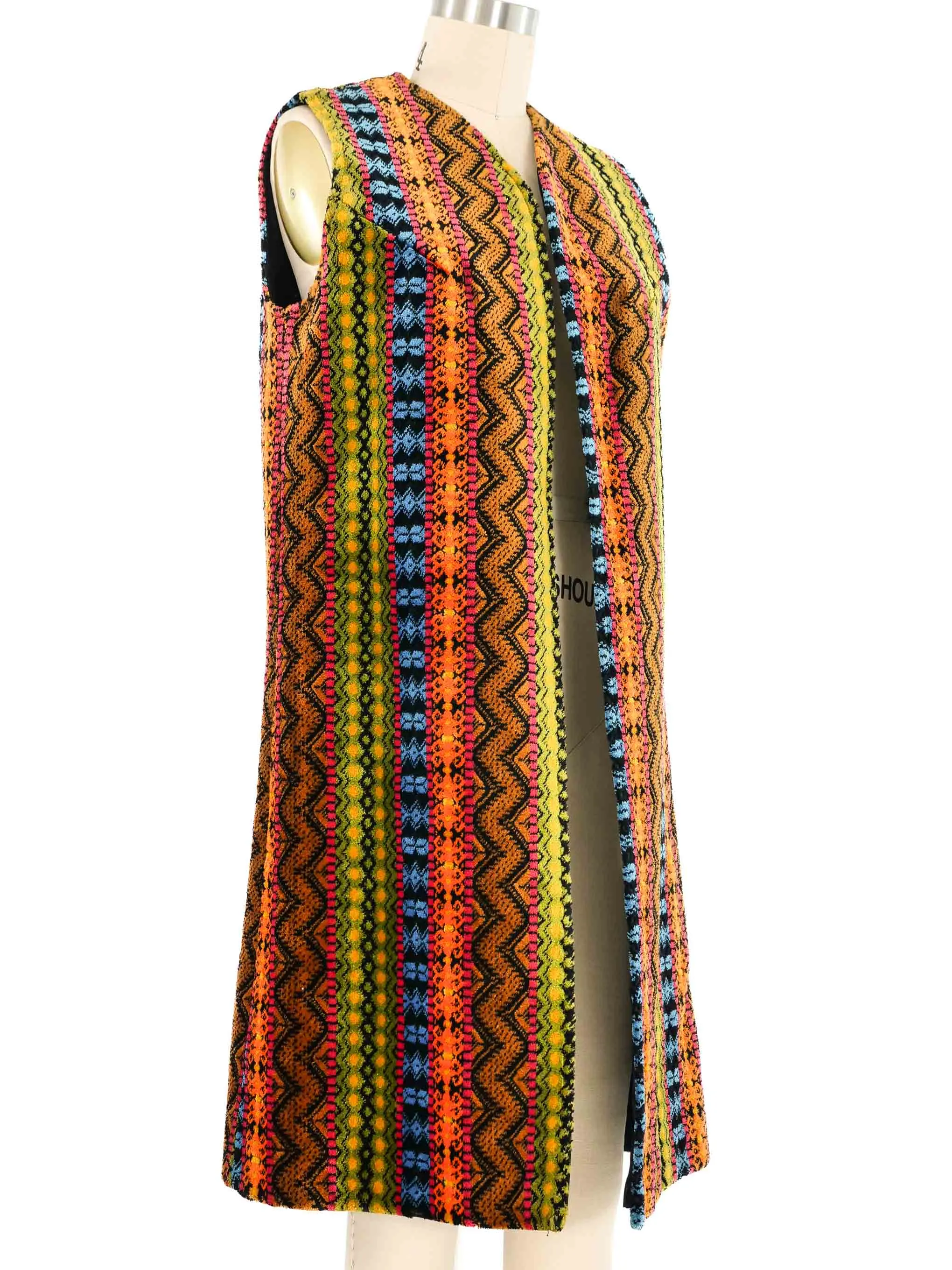 1970s Tapestry Maxi Vest