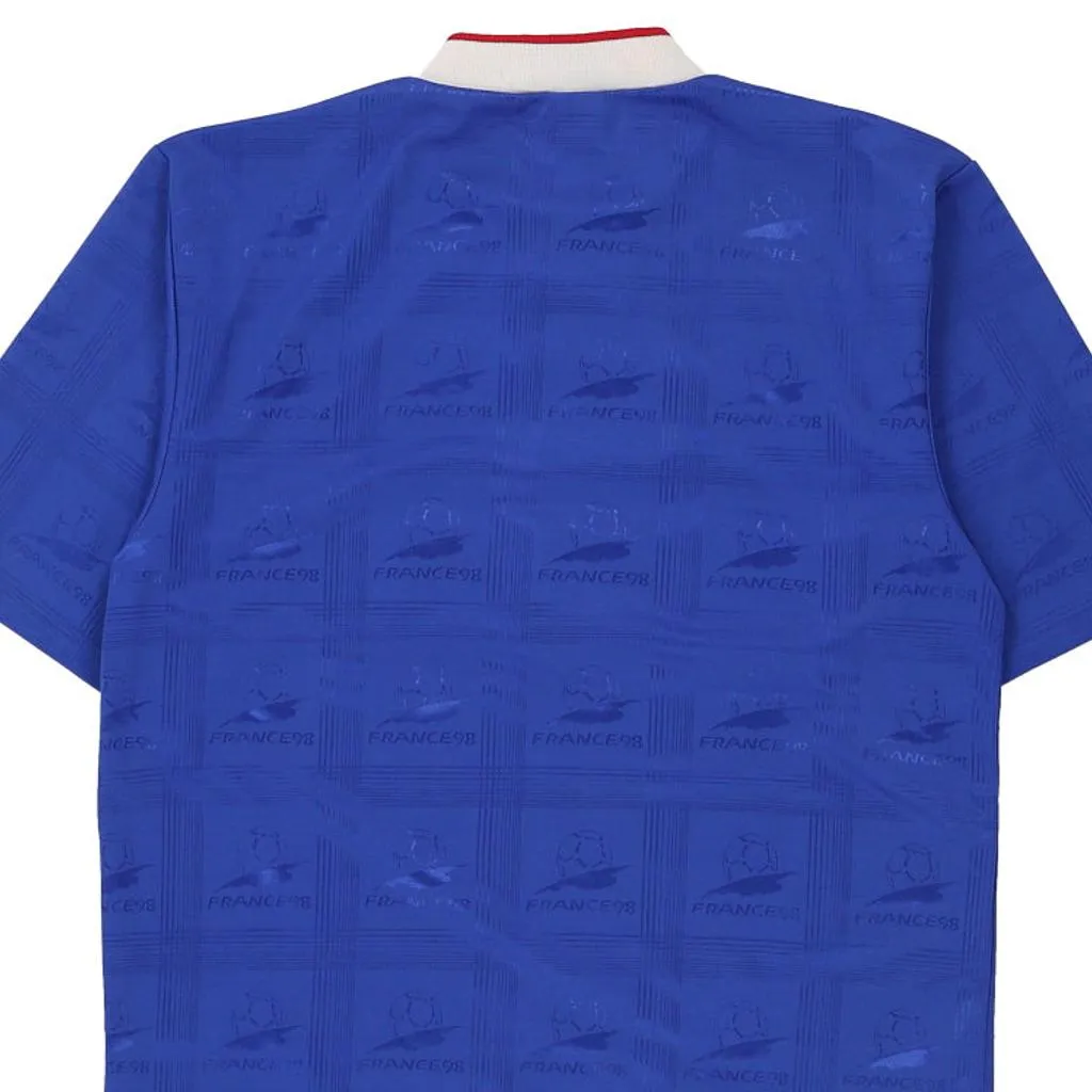 1998 France World Cup Coupe Du Monde Football Football Shirt - Medium Blue Polyester