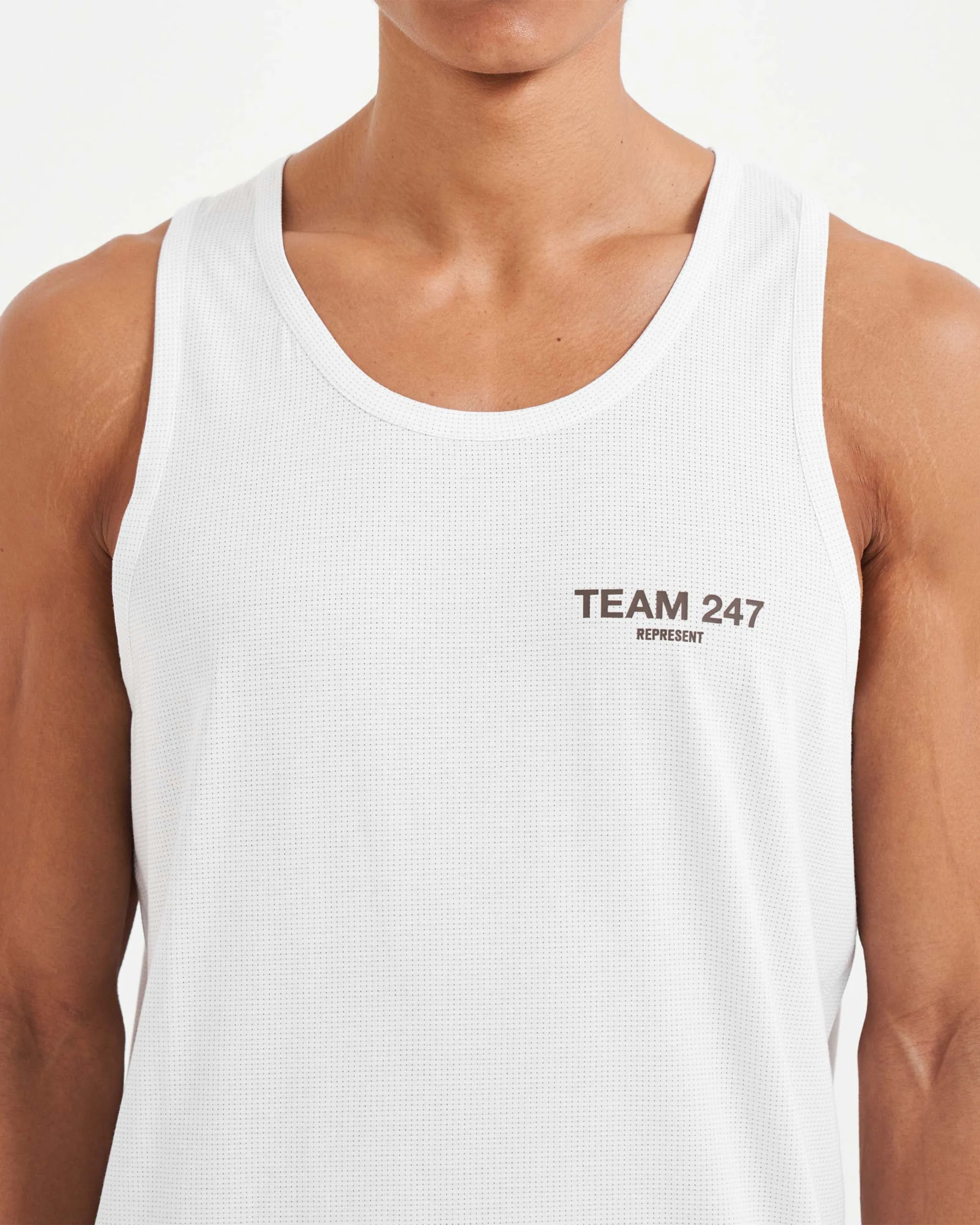 247 Team Run Vest - Flat White