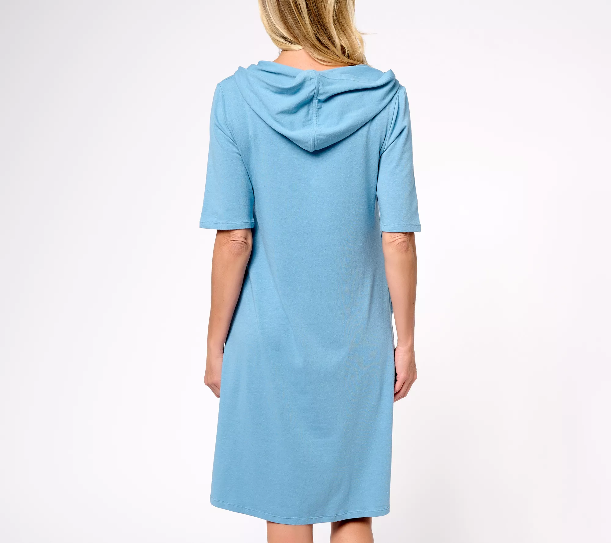"As Is" Cuddl Duds Cotton Core Hoodie Lounger Dress
