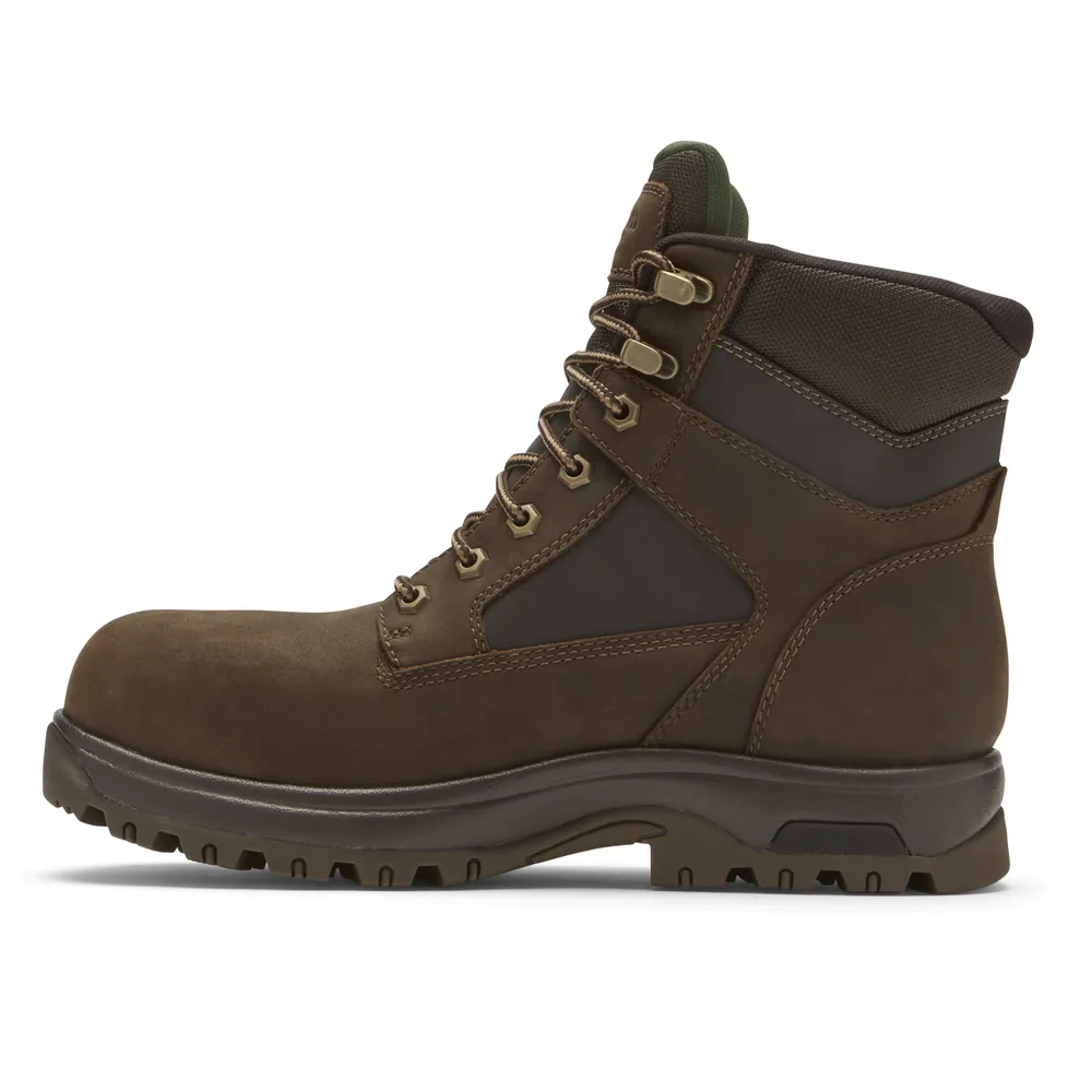  8000Works 6 Inch Safety Toe Boot 4E Width in Brown  