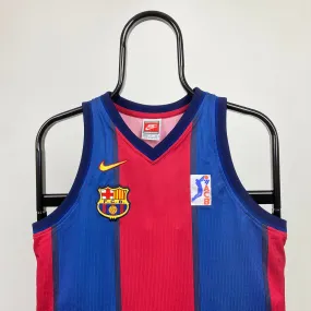 90s Nike Barcelona Basketball Vest T-Shirt Blue XS