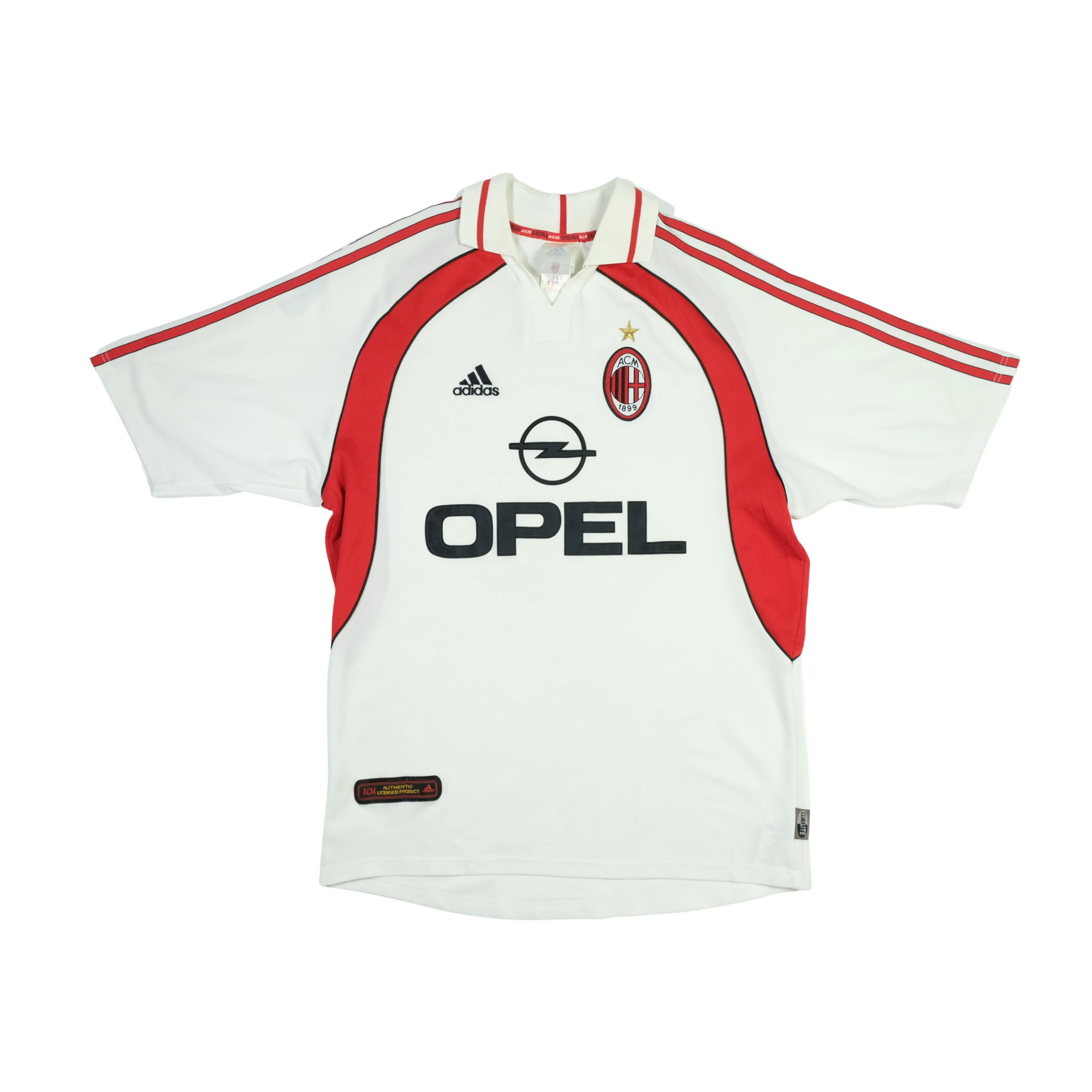AC Milan Italy 2000/2002 Original Adidas Home Football Shirt Medium