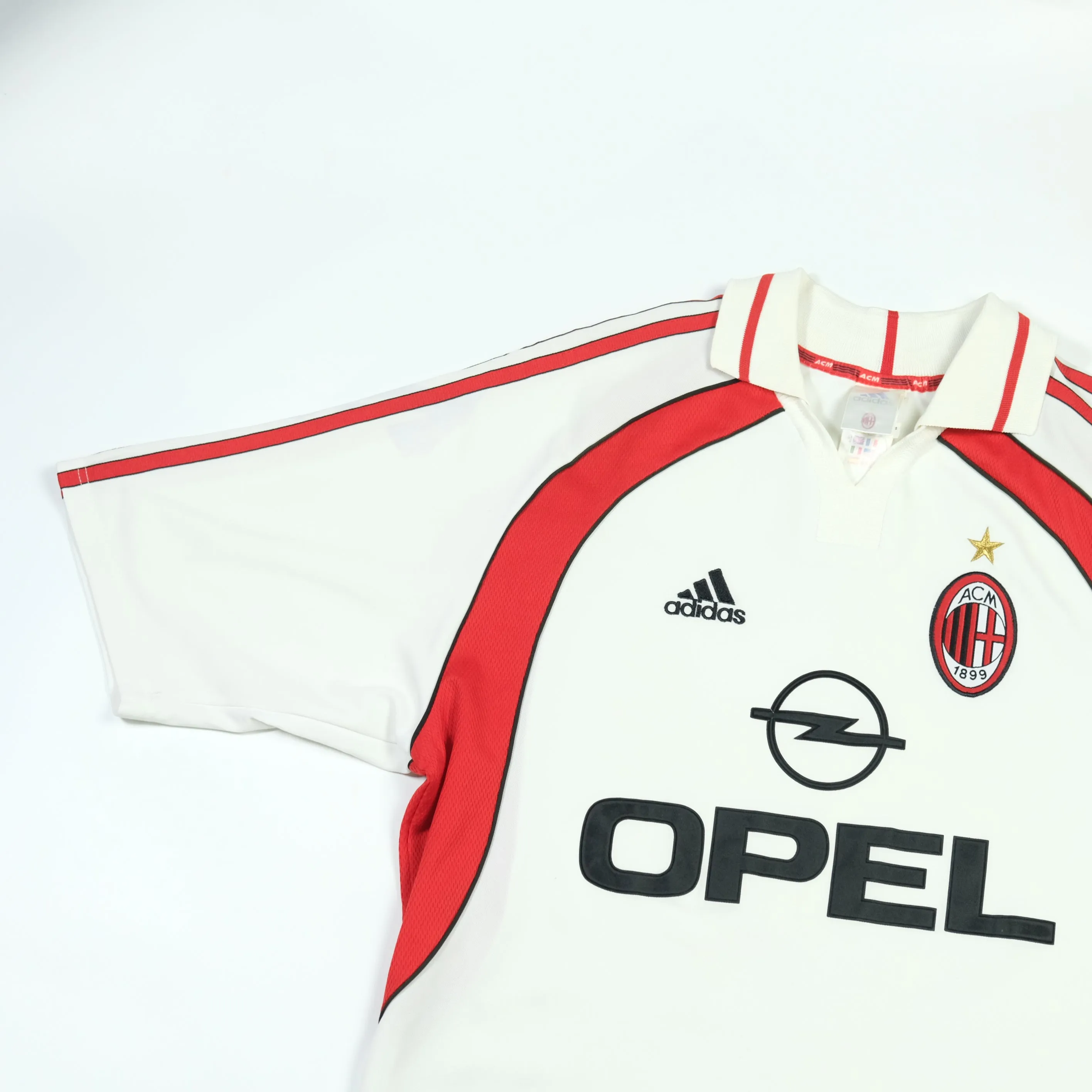 AC Milan Italy 2000/2002 Original Adidas Home Football Shirt Medium