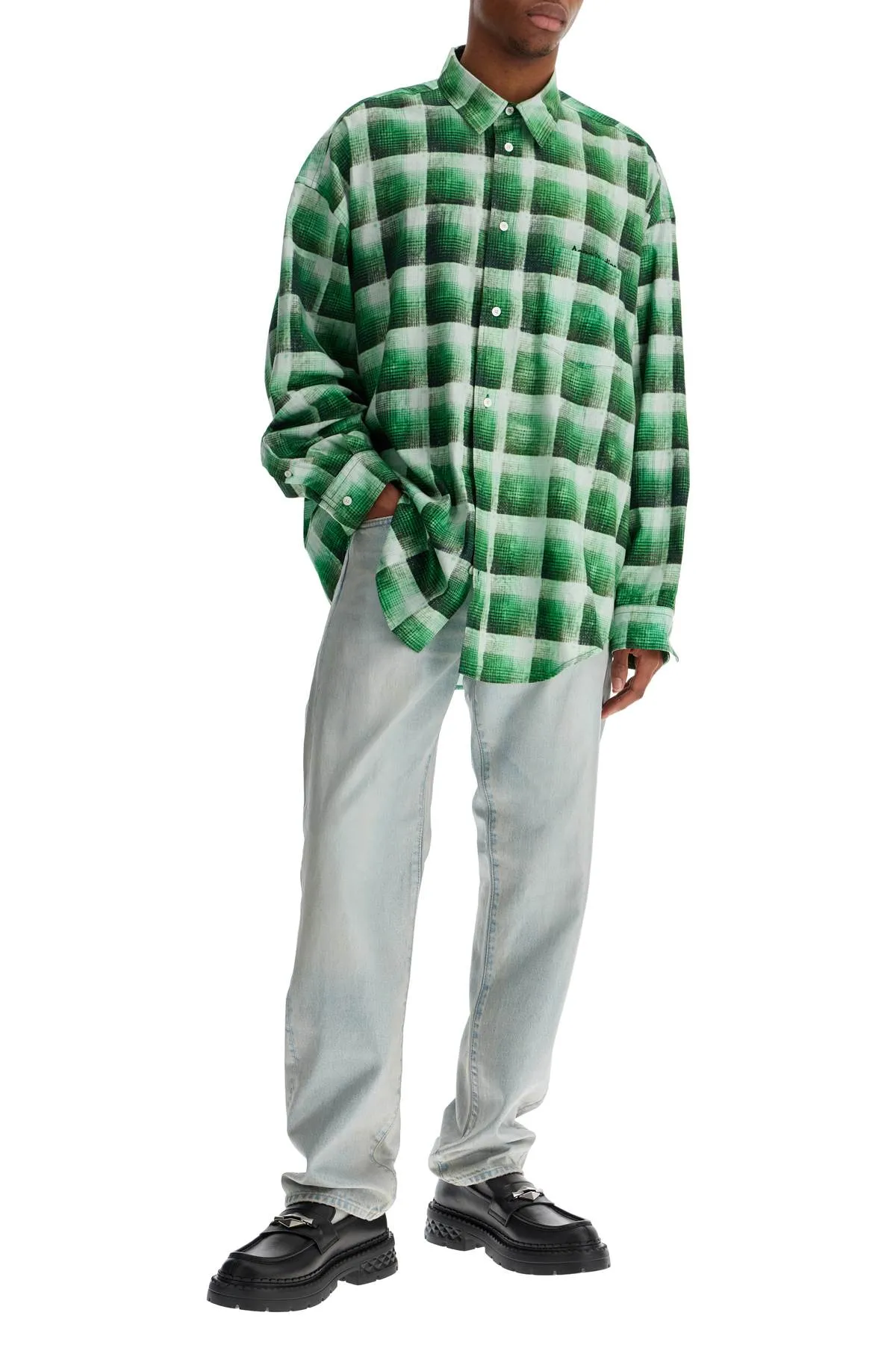 Acne Studios Light Blue Straight Cotton Jeans Model 1996