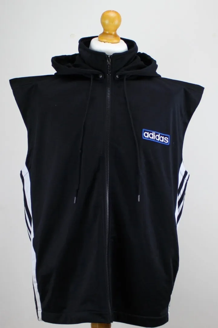 Adidas hooded sleeveless top Black Extra Large