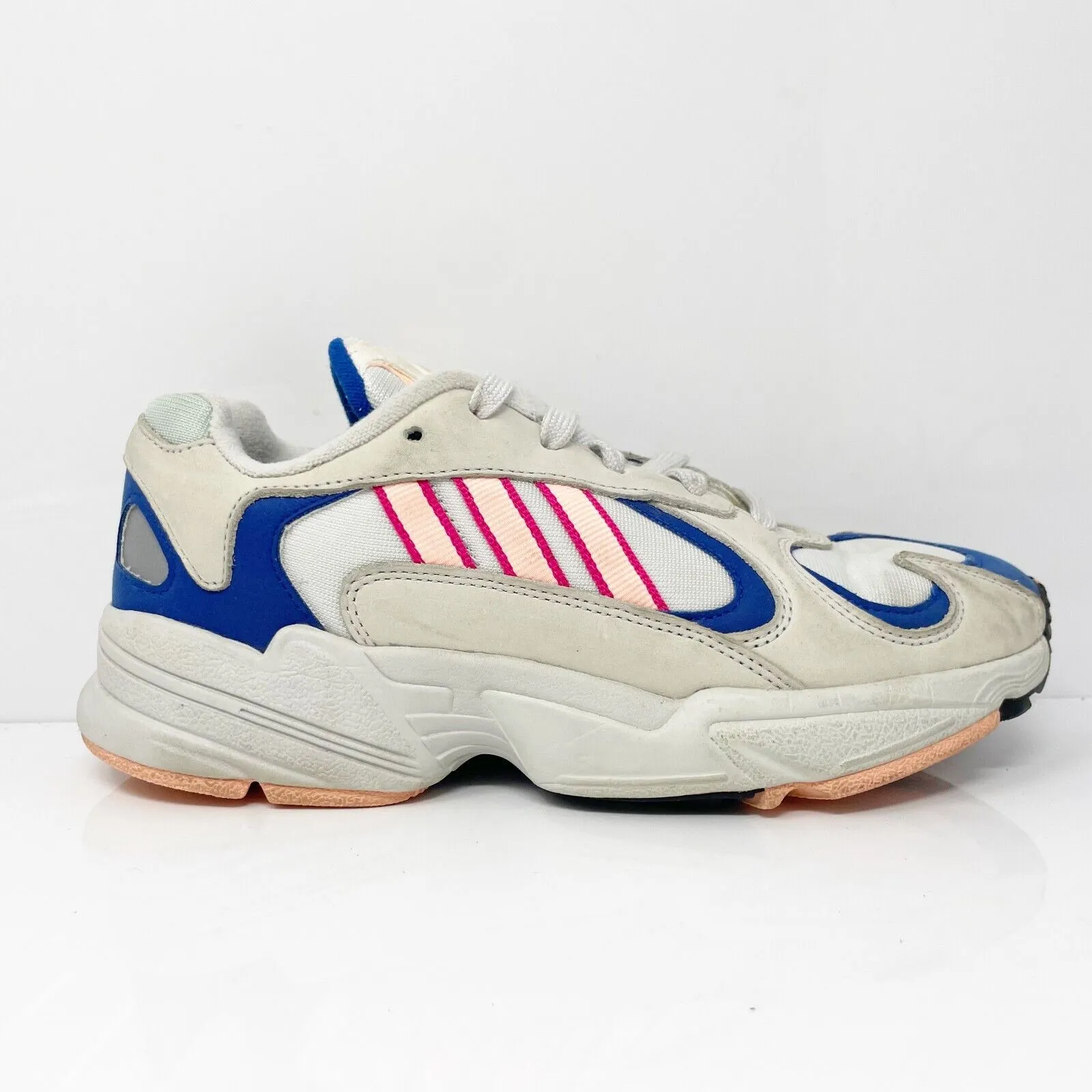 Adidas Mens Yung 1 BD7654 White Running Shoes Sneakers Size 5.5