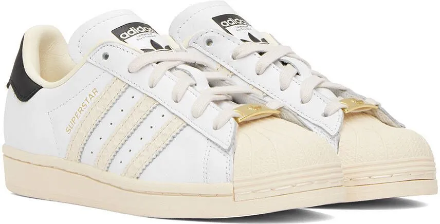 Adidas Originals White & Off-White Superstar Sneakers