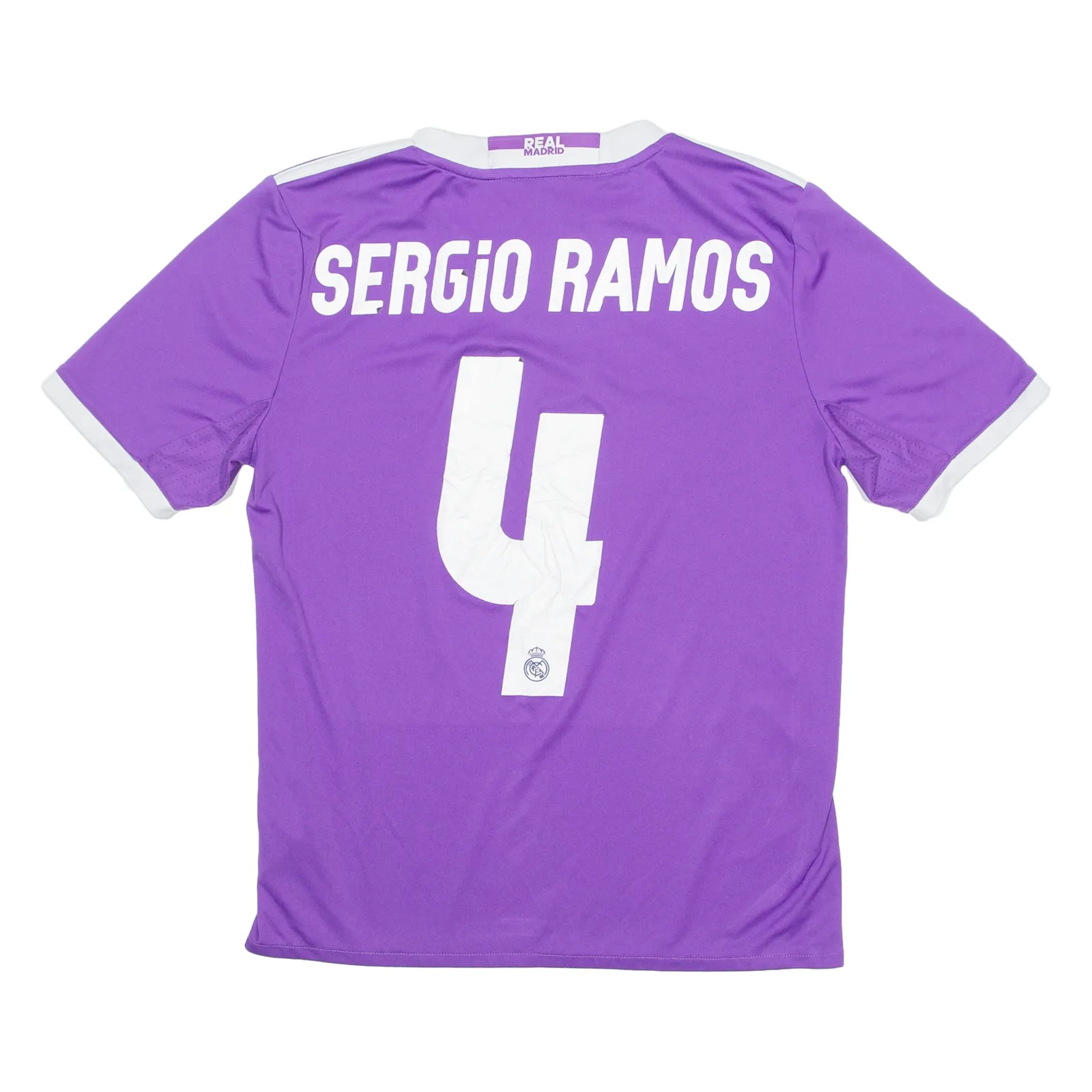 ADIDAS Real Madrid FC Boys Football Shirt Jersey Purple Crew Neck 13-14Y