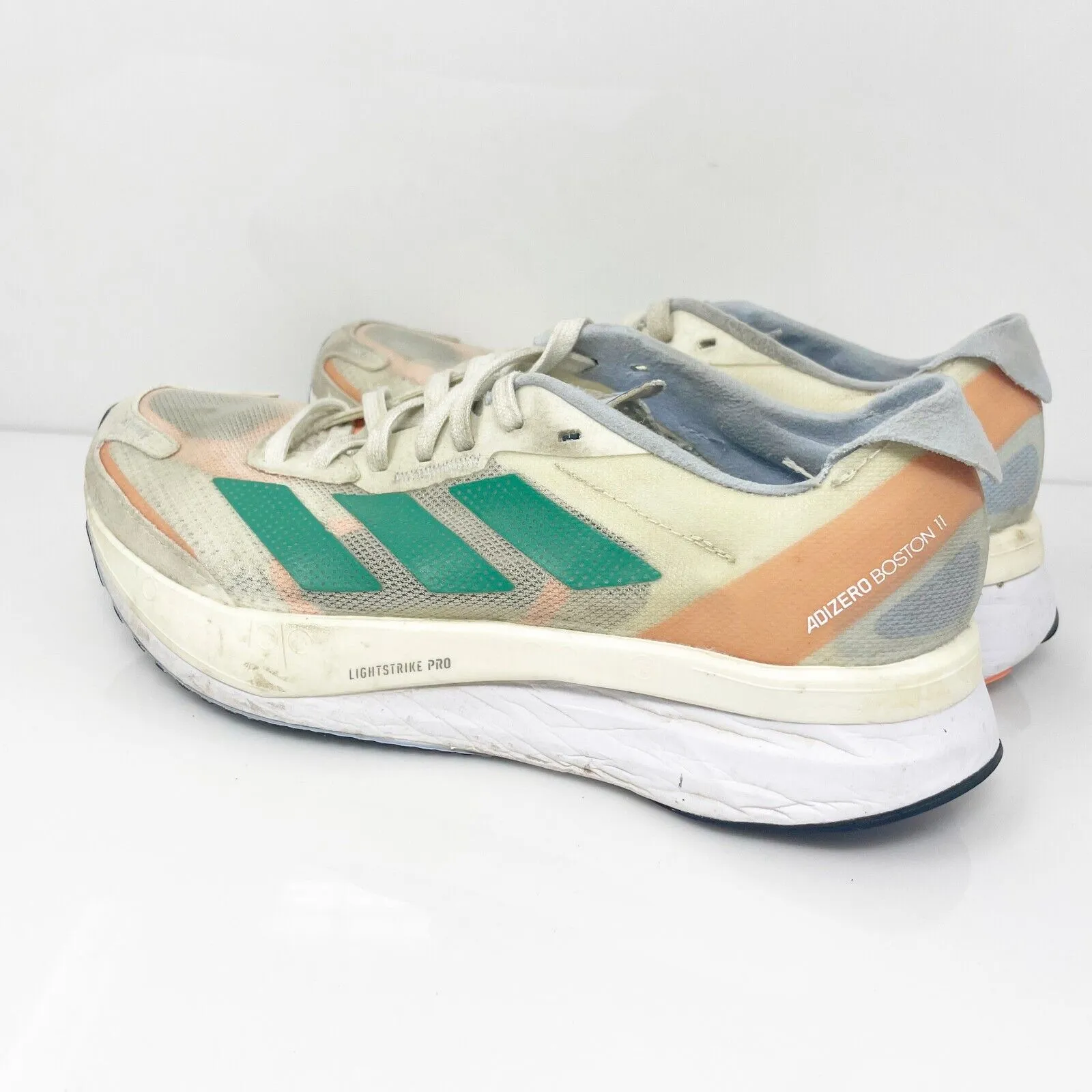 Adidas Womens Adizero Boston 11 HQ3697 Ivory Running Shoes Sneakers Size 6