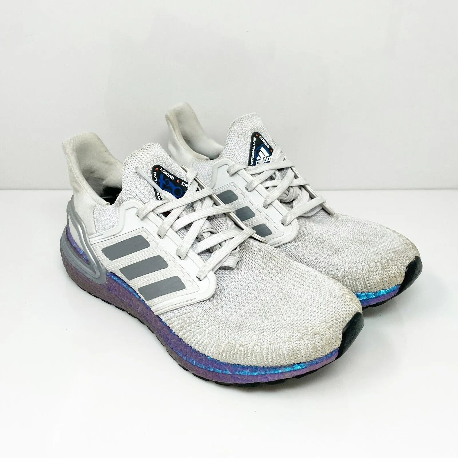 Adidas Womens Ultraboost 20 EG1369 White Running Shoes Sneakers Size 7.5