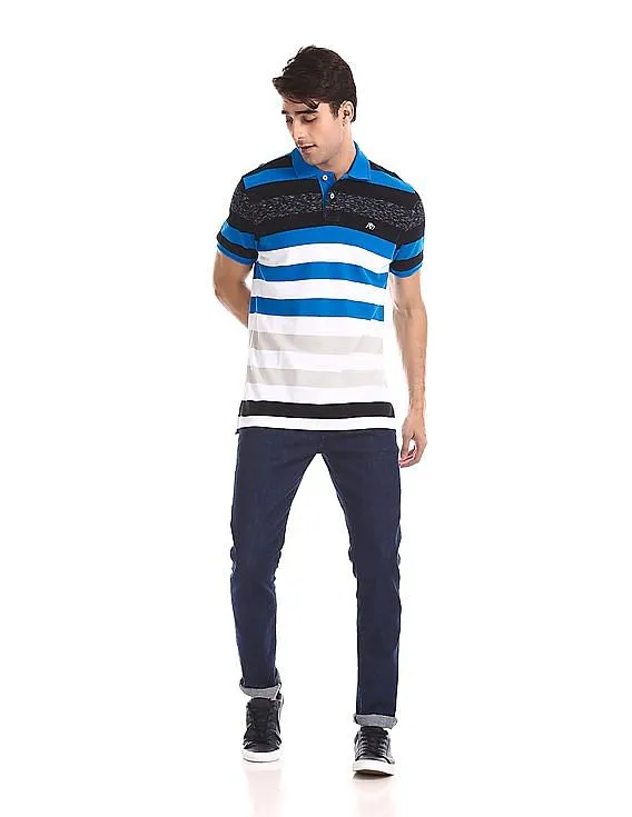 Aeropostale Striped Pique Polo Shirt