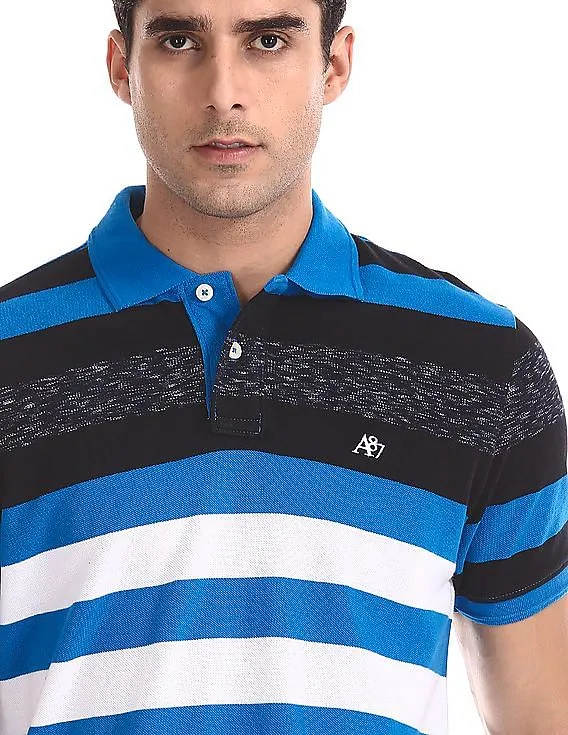 Aeropostale Striped Pique Polo Shirt