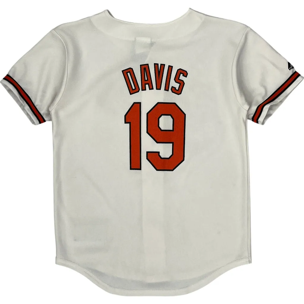 Age 12 Majestic Orioles Baseball Jersey - Medium - White Polyester