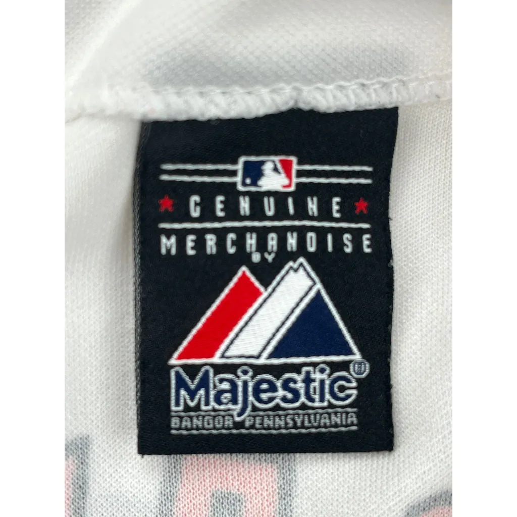 Age 12 Majestic Orioles Baseball Jersey - Medium - White Polyester