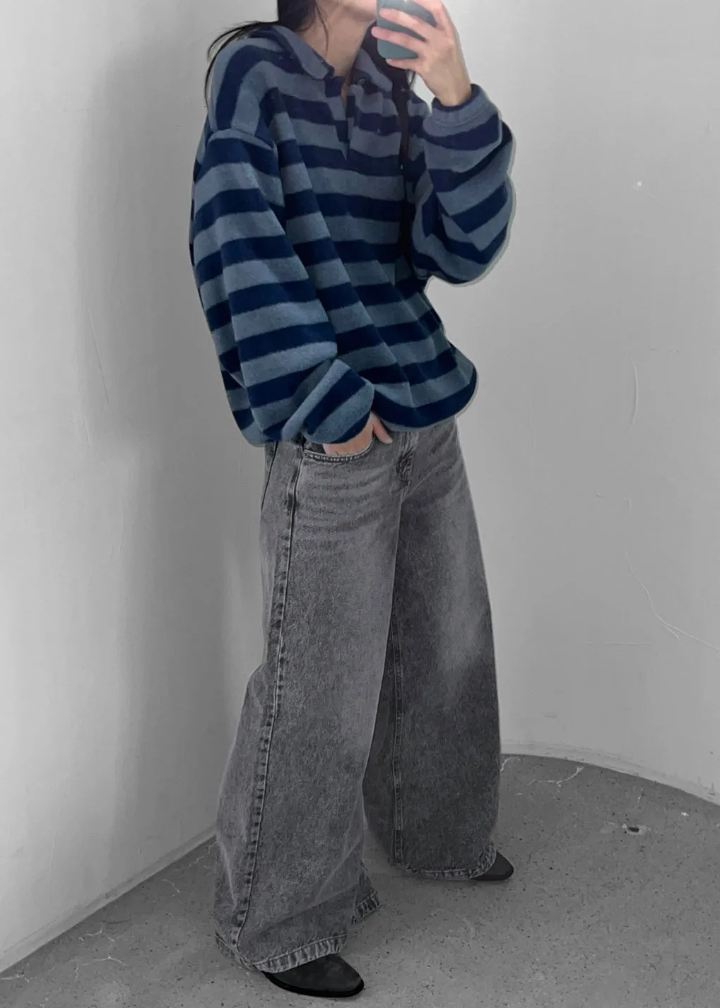 Alani Wide Leg Jeans - Black Wash