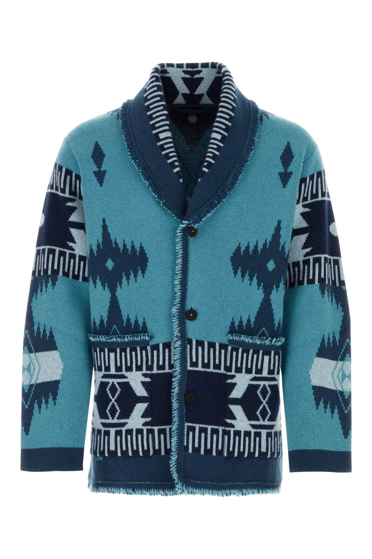 Alanui Embroidered Cashmere Icon Jacquard Cardigan