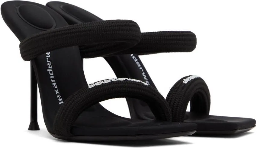 Alexander Wang Black Padded Julie Heeled Sandals