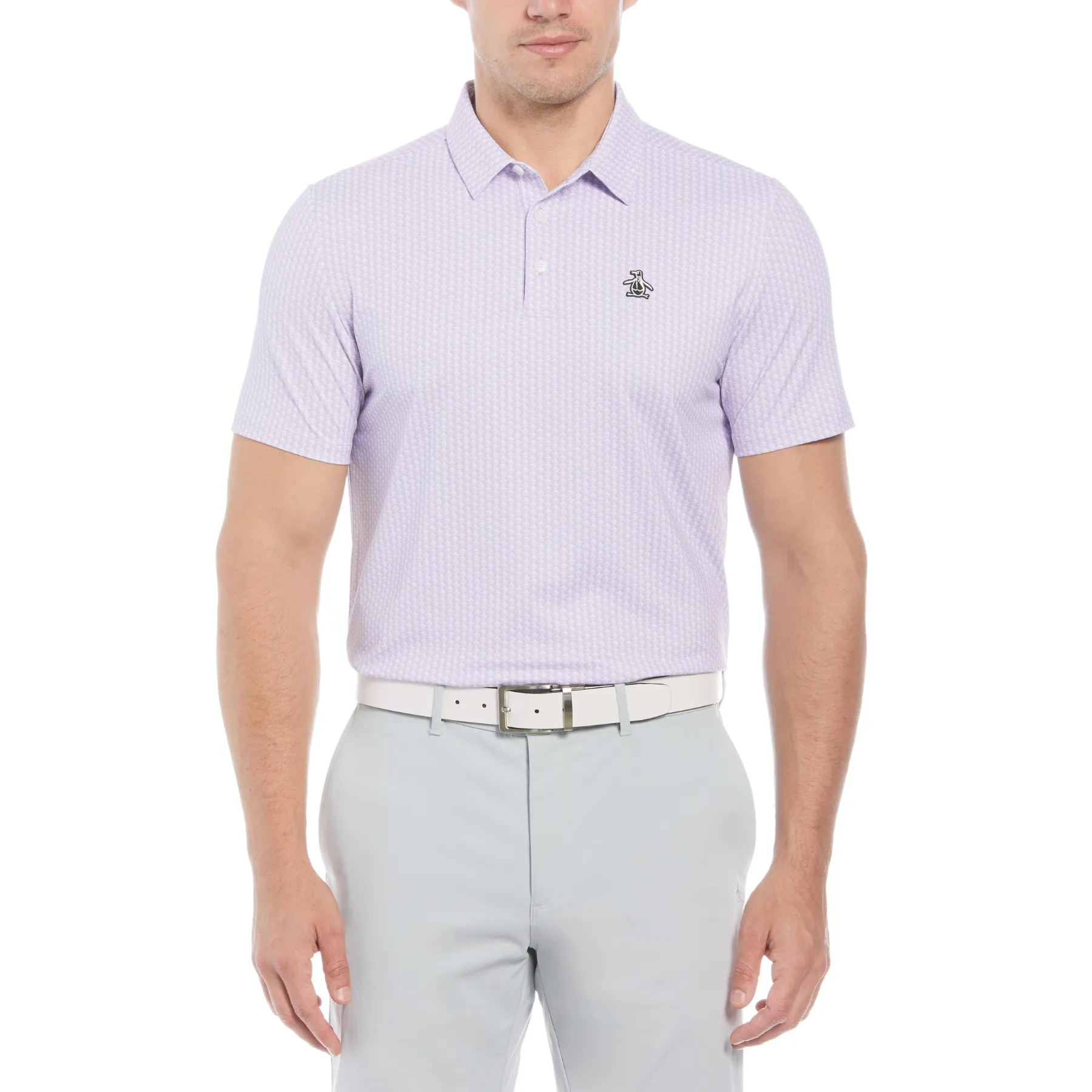 All-Over Pete Print Golf Polo Shirt In Lavender