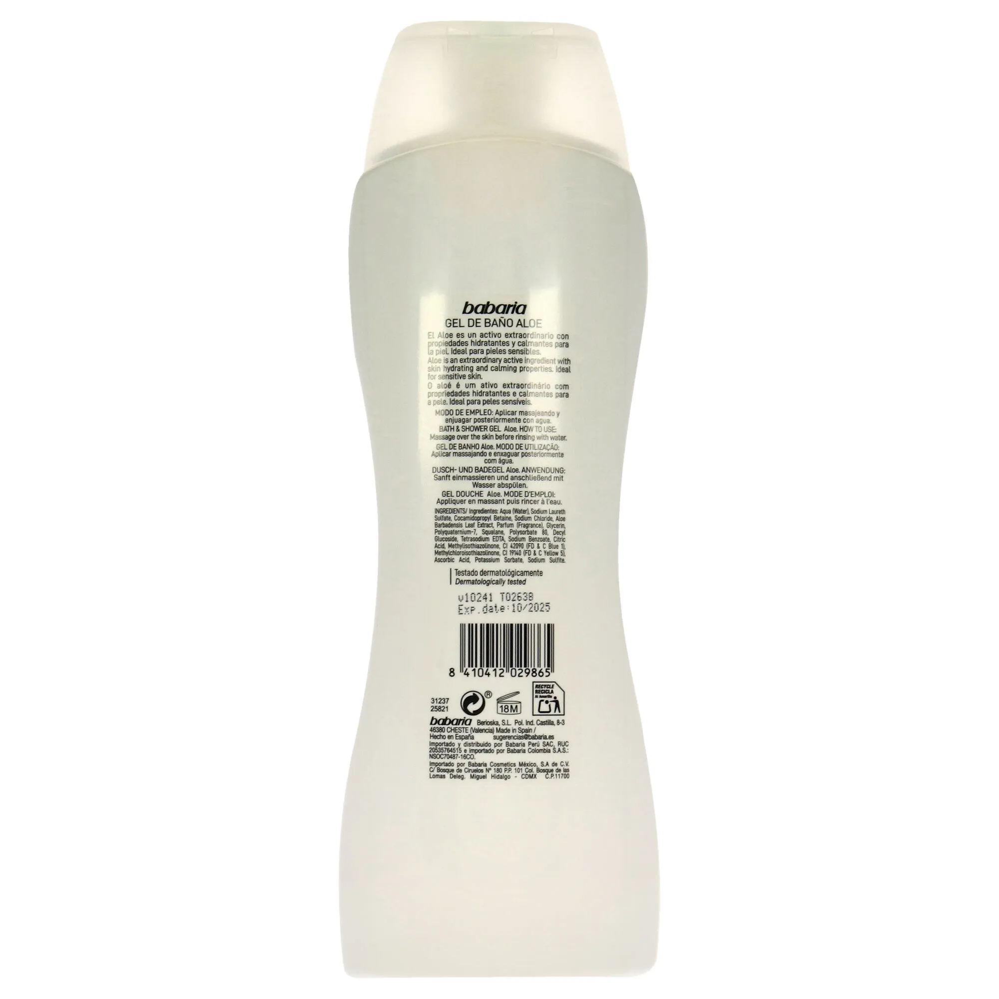 Aloe Vera Body Wash by Babaria for Unisex - 20.3 oz Body Wash