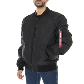 Alpha Industries Mens MA-1 Emb. Logo Puffer Black Jacket