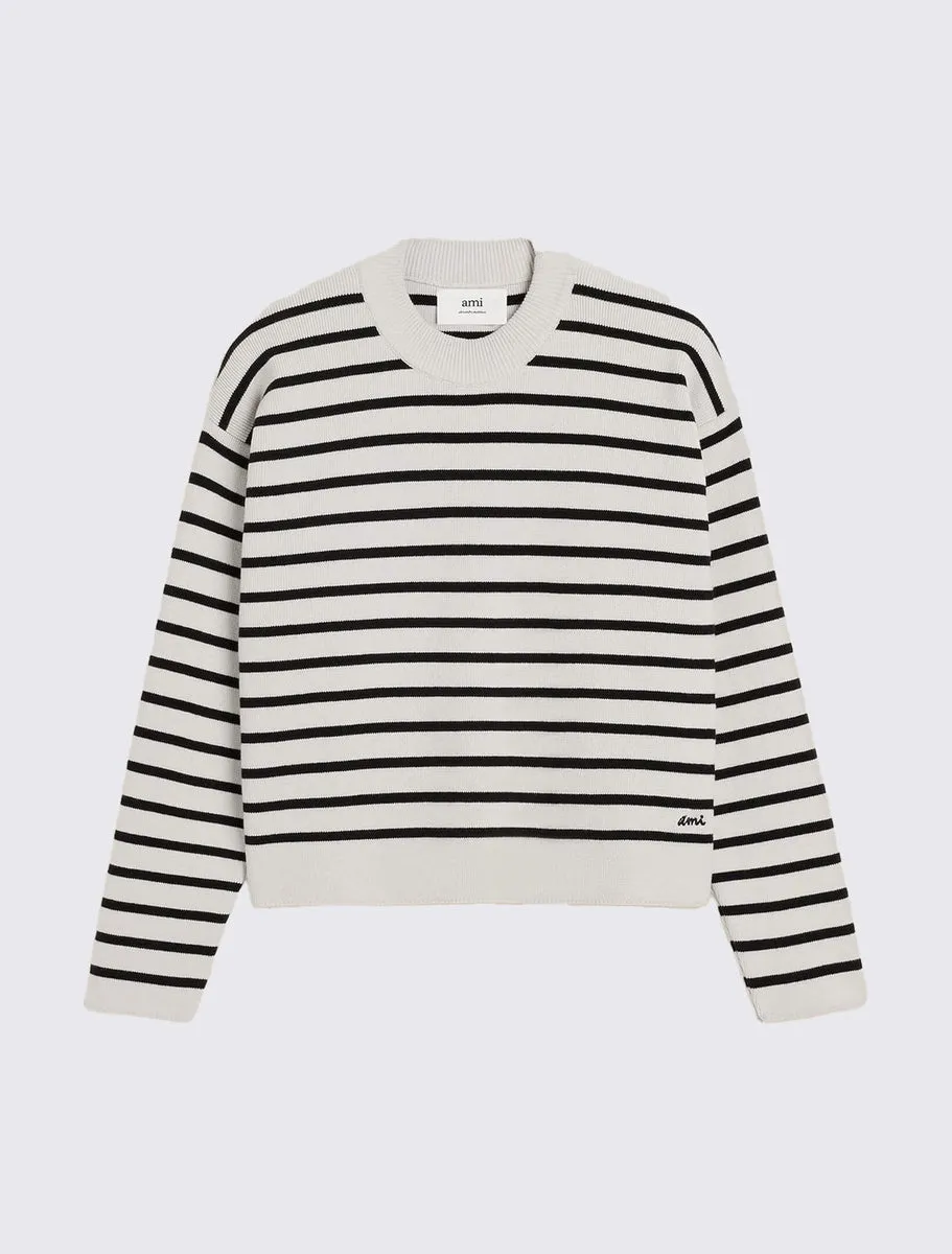 Ami Embroidery Sailor Crewneck Sweater