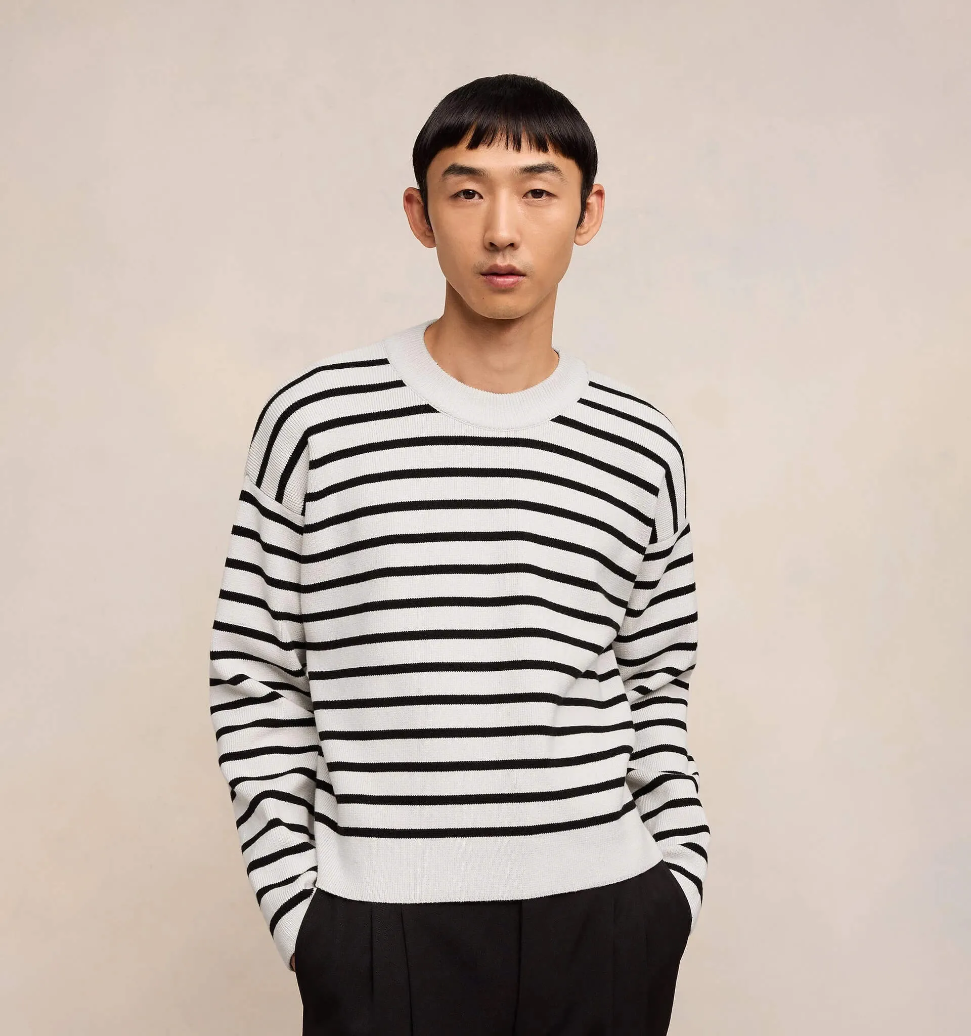 Ami Embroidery Sailor Crewneck Sweater