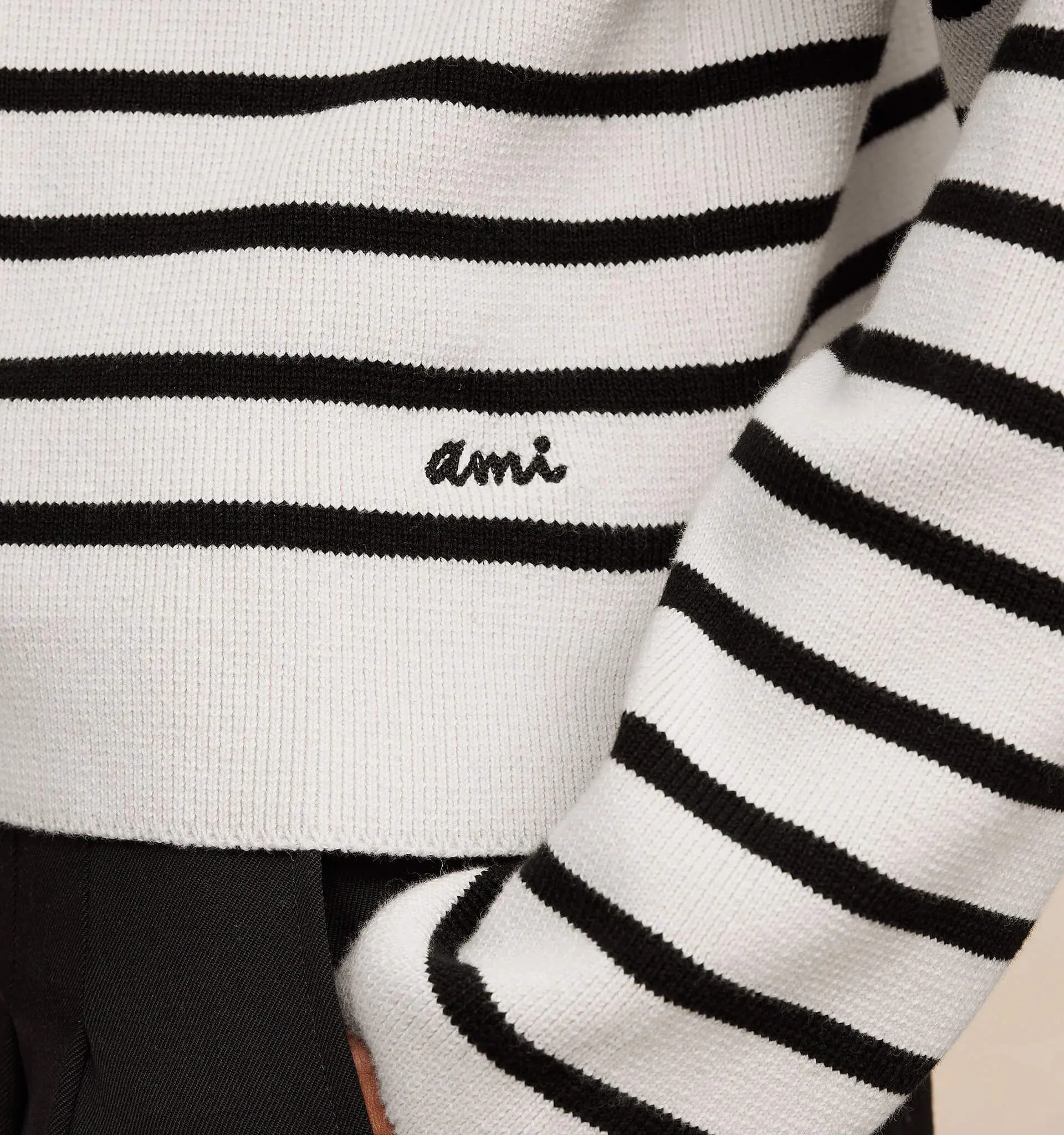 Ami Embroidery Sailor Crewneck Sweater