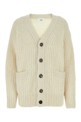 Ami Ivory Alpaca Blend Cardigan
