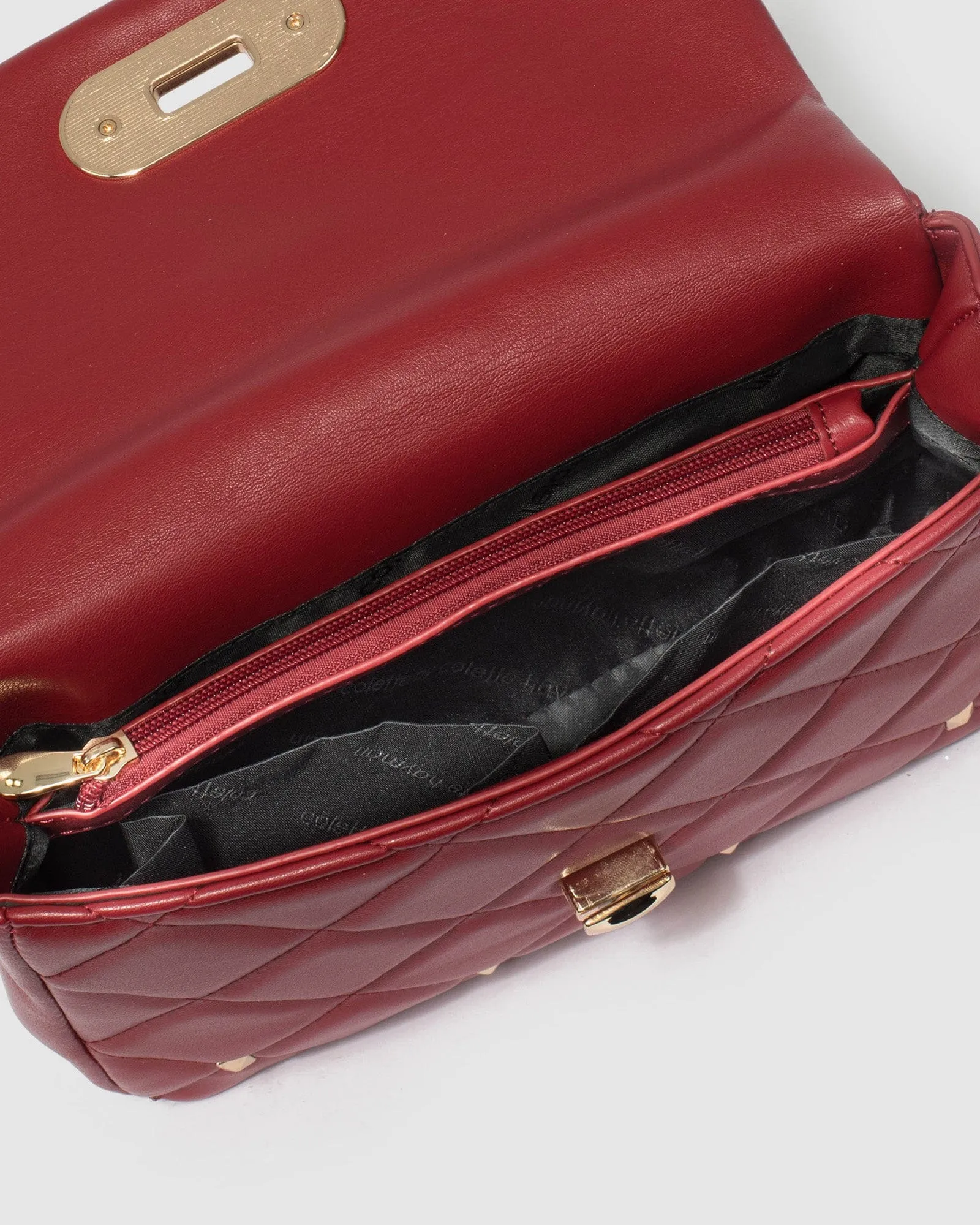 Amillia Studed Red Crossbody Bag