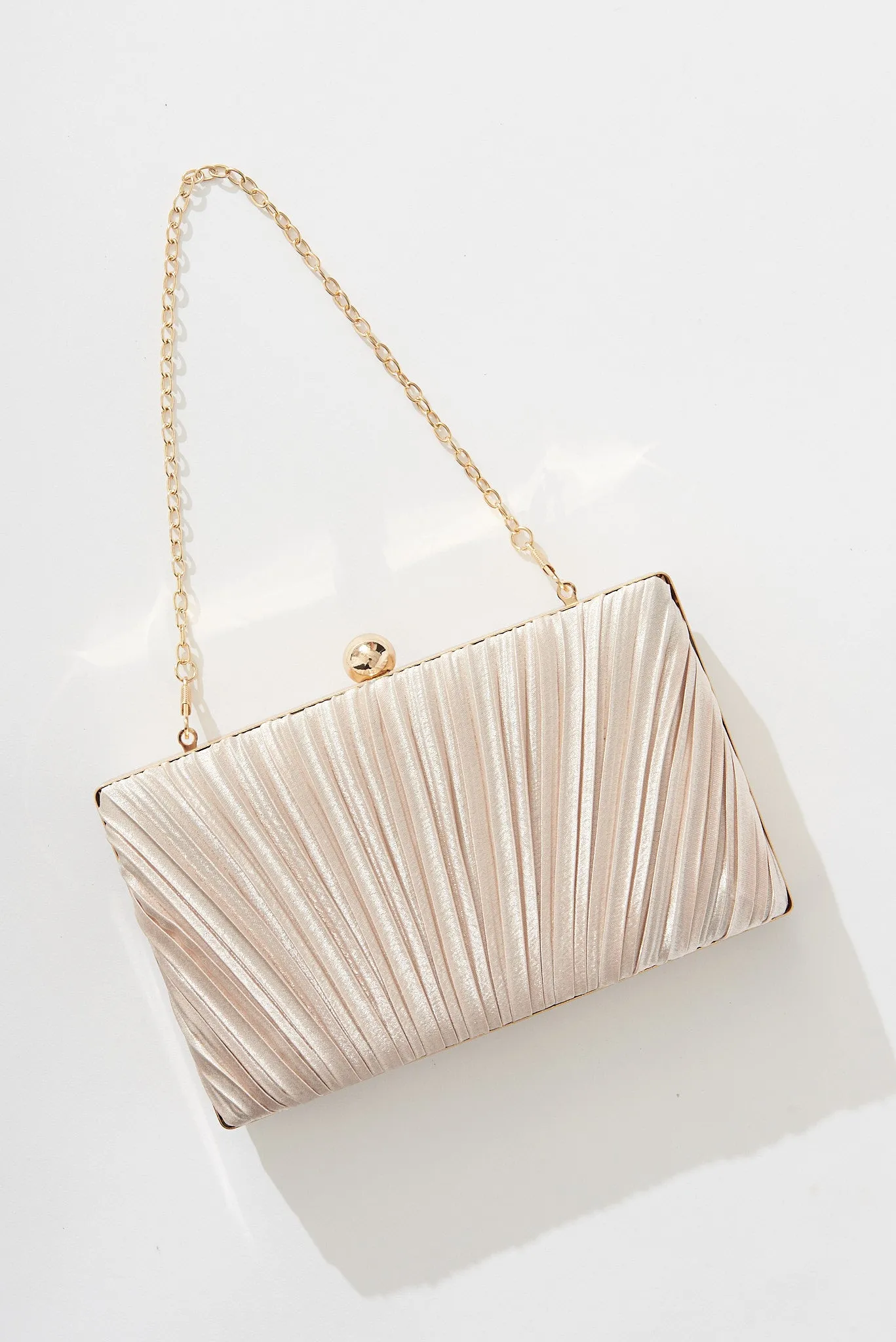 Amina Clutch Bag In Gold