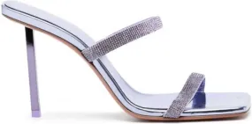 Amina Muaddi Rih 100mm crystal-embellished mules Purple