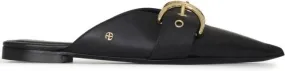 ANINE BING Zoe buckle-detail mules Black