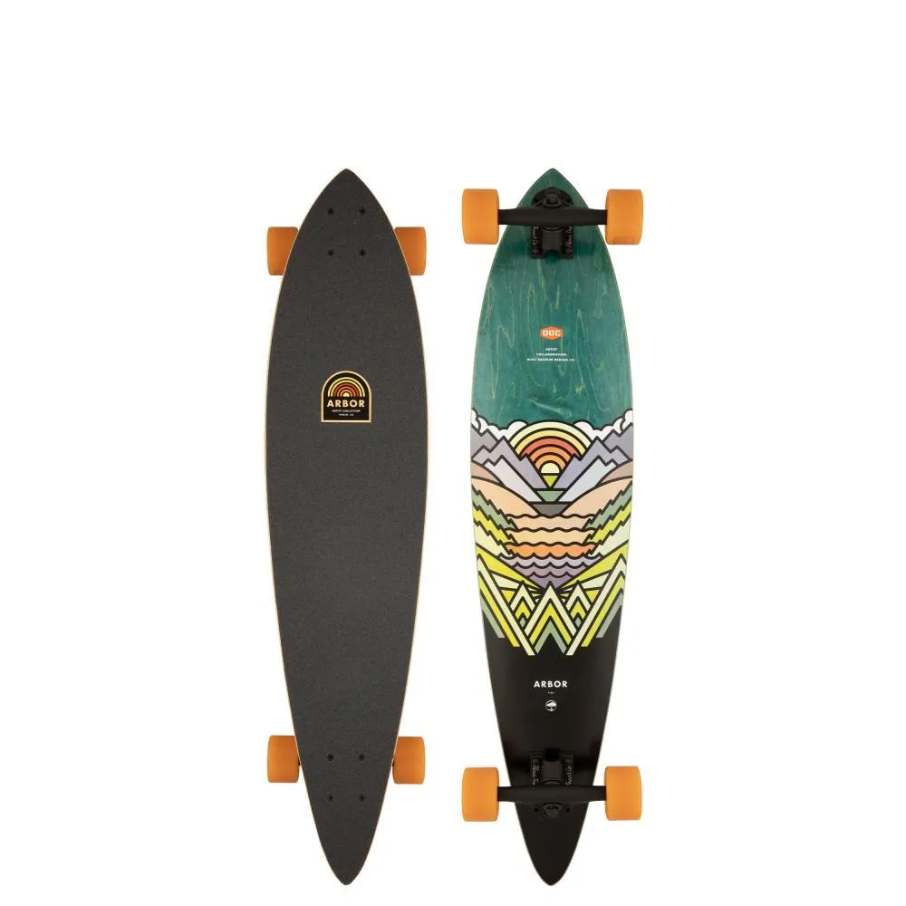 Arbor Artist Fish Performance Factory Complete Skateboard Multi 37